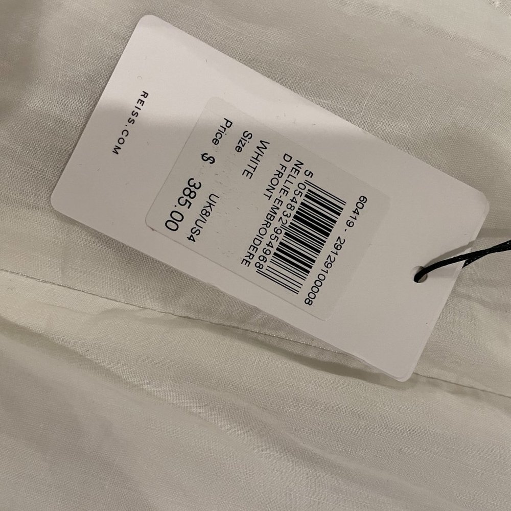 NWT Reiss Nellie Embroidered Front Halterneck Midi Dress - Picture 7 of 7